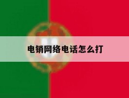 电销网络电话怎么打