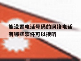 能设置电话号码的网络电话有哪些软件可以接听的简单介绍