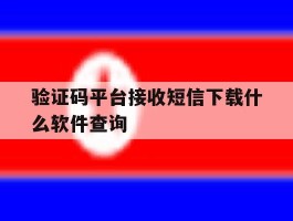 验证码平台接收短信下载什么软件查询