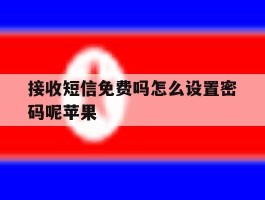 接收短信免费吗怎么设置密码呢苹果