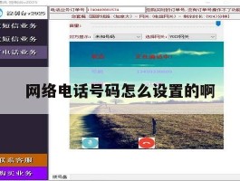 网络电话号码怎么设置的啊