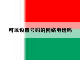 可以设置号码的网络电话吗