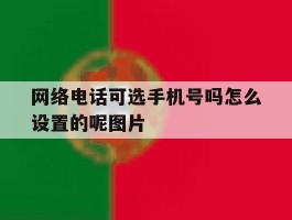 包含网络电话可选手机号吗怎么设置的呢图片的词条