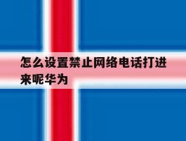 怎么设置禁止网络电话打进来呢华为