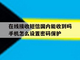 在线接收短信国内能收到吗手机怎么设置密码保护