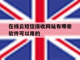 在线云短信接收网站有哪些软件可以用的