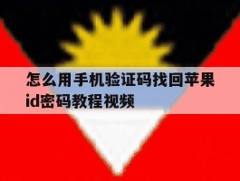 怎么用手机验证码找回苹果id密码教程视频的简单介绍