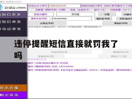 违停提醒短信直接就罚我了吗