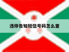 违停告知短信号码怎么查