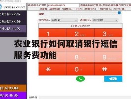 农业银行如何取消银行短信服务费功能