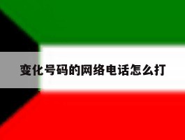 变化号码的网络电话怎么打