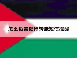 怎么设置银行转账短信提醒