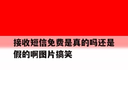 关于接收短信免费是真的吗还是假的啊图片搞笑的信息