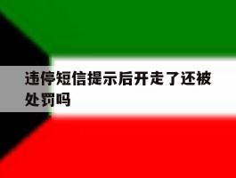 违停短信提示后开走了还被处罚吗