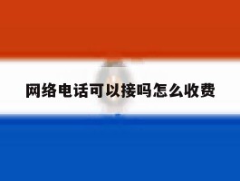 网络电话可以接吗怎么收费