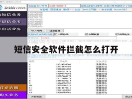 短信安全软件拦截怎么打开