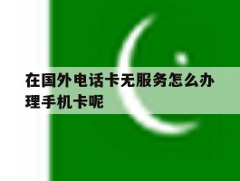 在国外电话卡无服务怎么办理手机卡呢的简单介绍