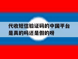 代收短信验证码的中国平台是真的吗还是假的呀的简单介绍