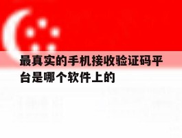 包含最真实的手机接收验证码平台是哪个软件上的的词条