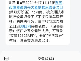 收到电瓶车违章短信