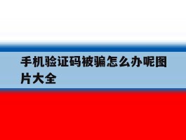手机验证码被骗怎么办呢图片大全