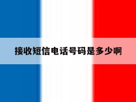 接收短信电话号码是多少啊