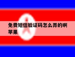 免费短信验证码怎么弄的啊苹果