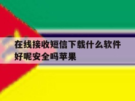在线接收短信下载什么软件好呢安全吗苹果
