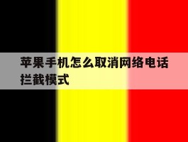 苹果手机怎么取消网络电话拦截模式
