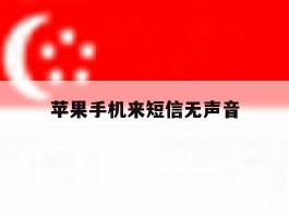 苹果手机来短信无声音
